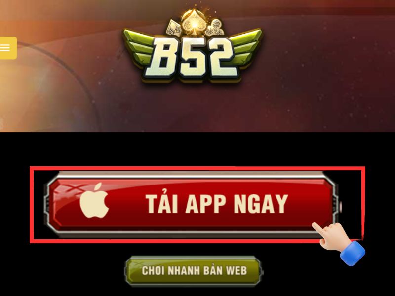 Truy cập trang chủ và chọn tải app ngay
